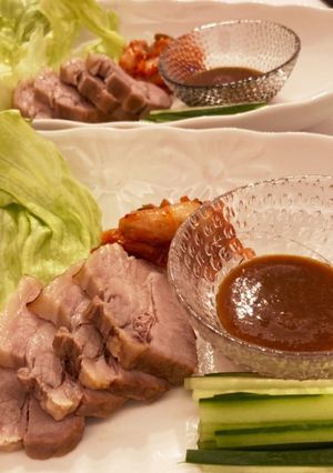 蒸してやわらか！焼肉のたれで簡単ポッサム-レシピのメイン写真