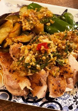 夏の薬味で甘辛チキングリル!-レシピのメイン写真