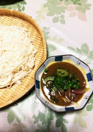 簡単！ゴーヤの鯖味噌カレーつけめん-レシピのメイン写真