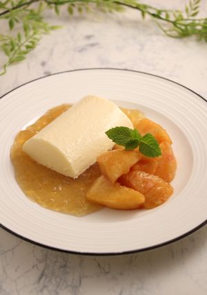 再現！デニーズの桃とババロア-レシピのメイン写真