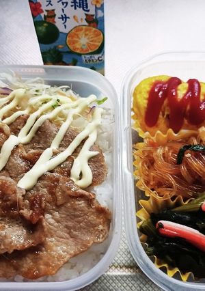旦那弁当(7/30)生姜焼き-レシピのメイン写真