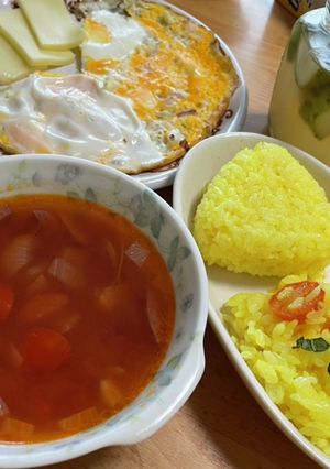 ミニトマトとサラミでミネストローネ-レシピのメイン写真