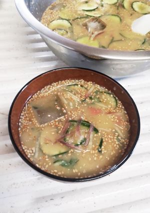 夏野菜の冷や汁-レシピのメイン写真