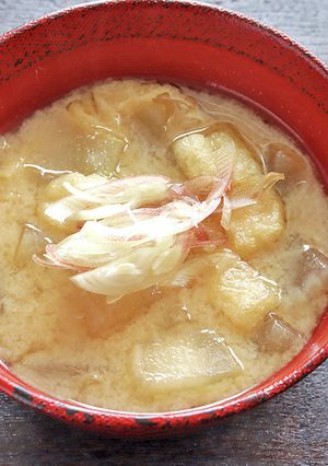 冬瓜とみょうがの味噌汁-レシピのメイン写真