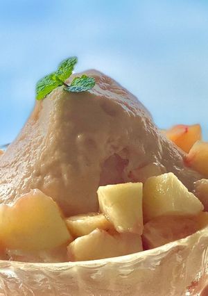 とろふわ！フレッシュ桃のかき氷-レシピのメイン写真