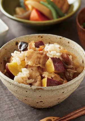 さつまいもと豚肉の炊き込みごはん-レシピのメイン写真
