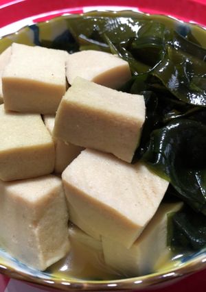 高野豆腐とわかめのお煮物-レシピのメイン写真