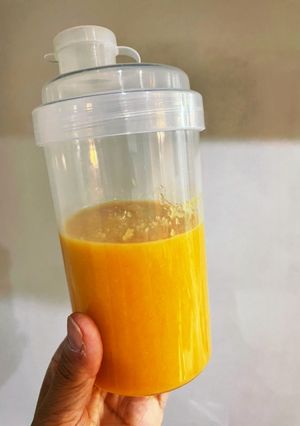 桃缶でフルーティ。手作りドレッシング-レシピのメイン写真