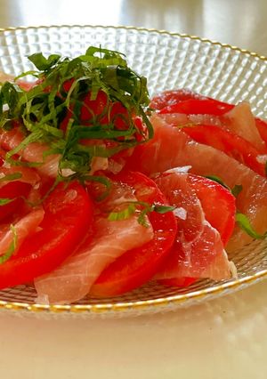 完熟トマトと生ハムの前菜-レシピのメイン写真