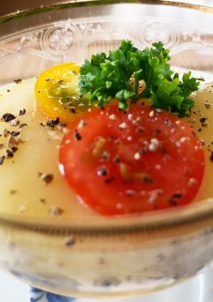 冷製☆じゃがいものピュレとコンソメジュレ-レシピのメイン写真