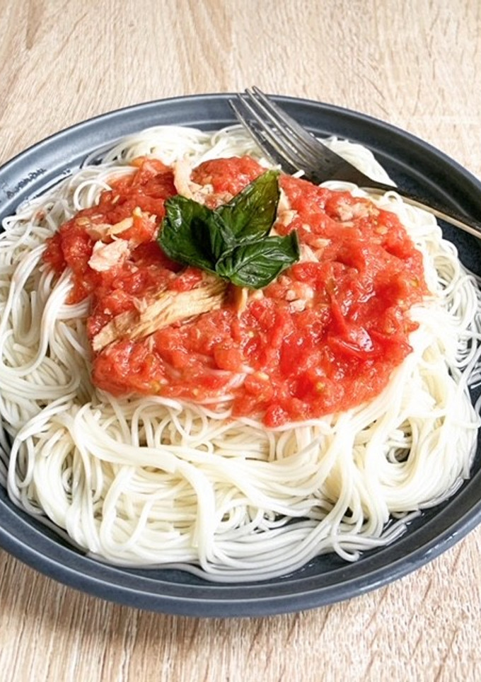 ツナとトマトのカッペリーニ風そうめん-レシピのメイン写真