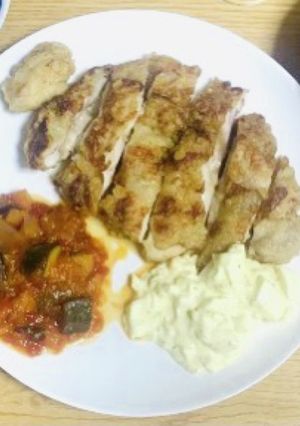 揚げ玉でサクサク☆鶏肉の一枚揚げ-レシピのメイン写真
