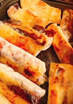 トマトと茄子と玉ねぎとチーズの春巻き-レシピのメイン写真