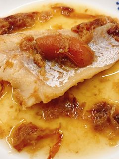 【病院】たら梅かつお煮【朝食】-レシピのメイン写真