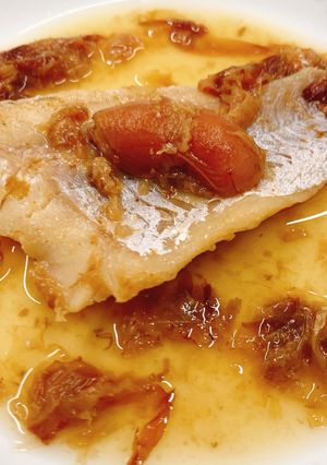 【病院】たら梅かつお煮【朝食】-レシピのメイン写真
