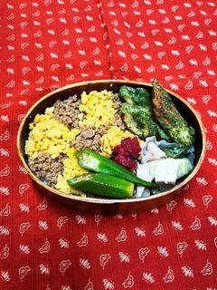 そぼろと竹輪磯辺揚げ弁当-レシピのメイン写真