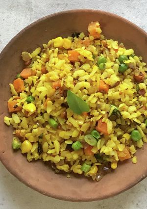 ウプマ（干し飯のチャーハン）-レシピのメイン写真
