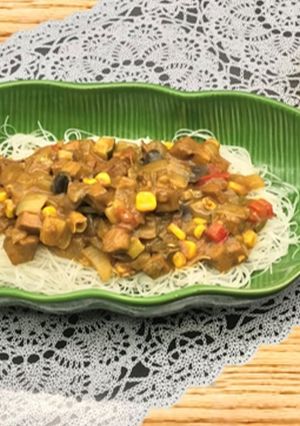 ヘルシー夏野菜カレーのビーフン-レシピのメイン写真