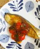 魚料理もレンジで！ぶりのトマトソースかけ