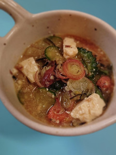 サバ缶で夏野菜の冷や汁-レシピのメイン写真