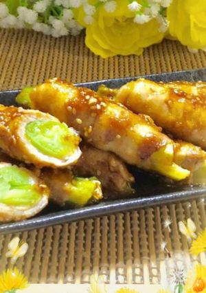 焼肉のタレでブロッコリー茎の甘辛肉巻き-レシピのメイン写真