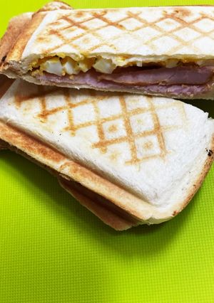 【ホットサンド 】ハムとゆで卵-レシピのメイン写真