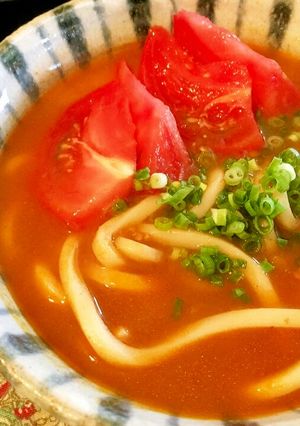 フレッシュトマトのカレーうどん♩-レシピのメイン写真