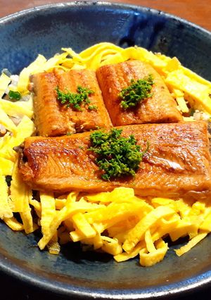 鰻と「ゴーヤ入り山形のだし」のちらし寿司-レシピのメイン写真