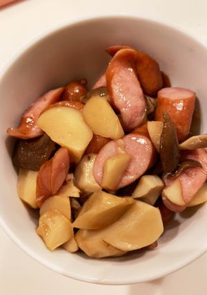 ホットクック　ウインナーとキノコの炒め物-レシピのメイン写真