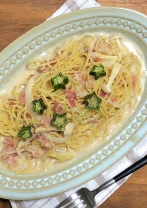 【アーモンドミルク】簡単クリームパスタ-レシピのメイン写真