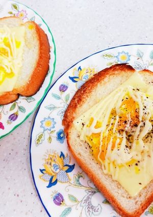 チーズたまごマヨトースト-レシピのメイン写真