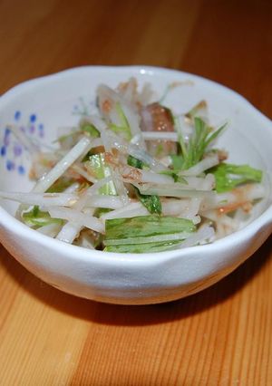大根と水菜のしゃきしゃき梅ぇサラダ-レシピのメイン写真