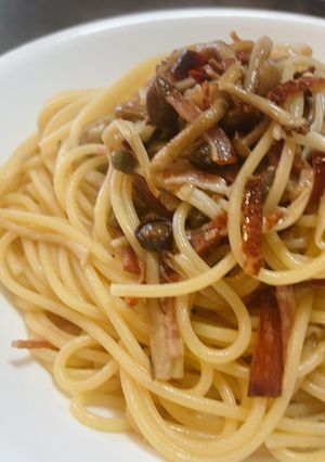 しめじとエノキの柚子胡椒ペペロンチーノ-レシピのメイン写真