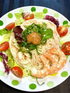梅ドレッシングの素麺-レシピのメイン写真