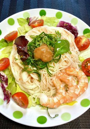 梅ドレッシングの素麺-レシピのメイン写真