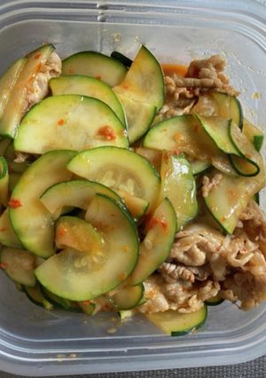 ズッキーニの豆板醤炒め-レシピのメイン写真