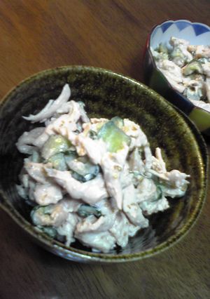 鶏肉＆きゅうりのマヨポンあえ♪-レシピのメイン写真