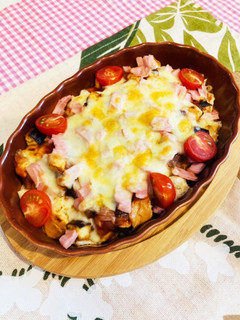 ナスと玉ねぎのケチャップパングラタン☆-レシピのメイン写真