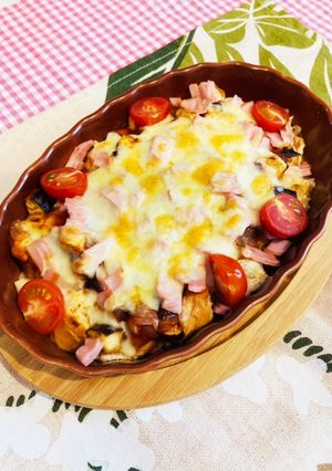 ナスと玉ねぎのケチャップパングラタン☆-レシピのメイン写真