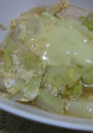 キャベツとチーズの卵スープ-レシピのメイン写真
