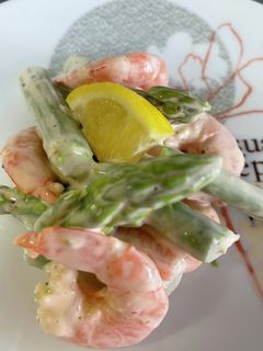 アスパラと冷凍サラダ海老のオーロラサラダ-レシピのメイン写真