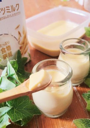 とろける食感♪なめらかオーツミルクプリン-レシピのメイン写真