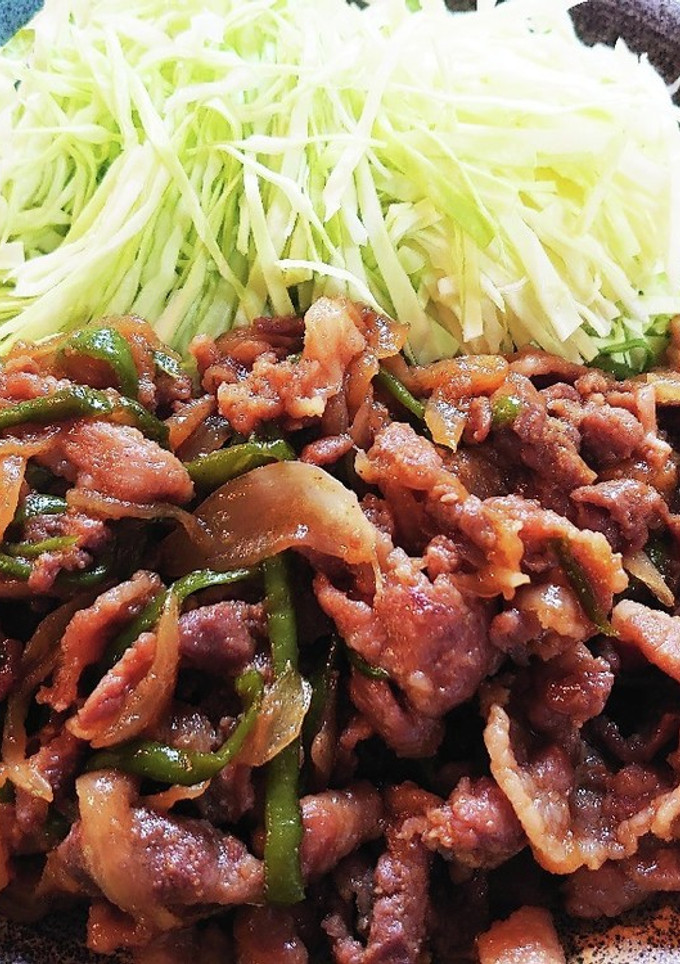豚焼肉たれ漬けをかさ増し-レシピのメイン写真