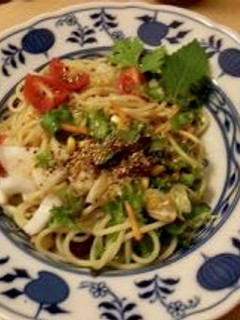 冷やし中華風 サラダ・スパゲッティ-レシピのメイン写真