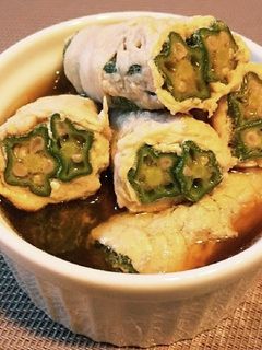 ◆簡単♡オクラの肉巻き~めんつゆ煮~◆-レシピのメイン写真