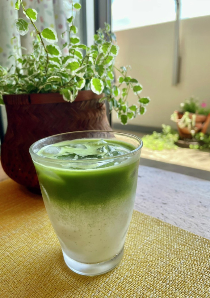 お家でちょっとカフェ気分アイス抹茶ラテ-レシピのメイン写真