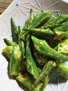 オクラのマヨカレー炒め-レシピのメイン写真