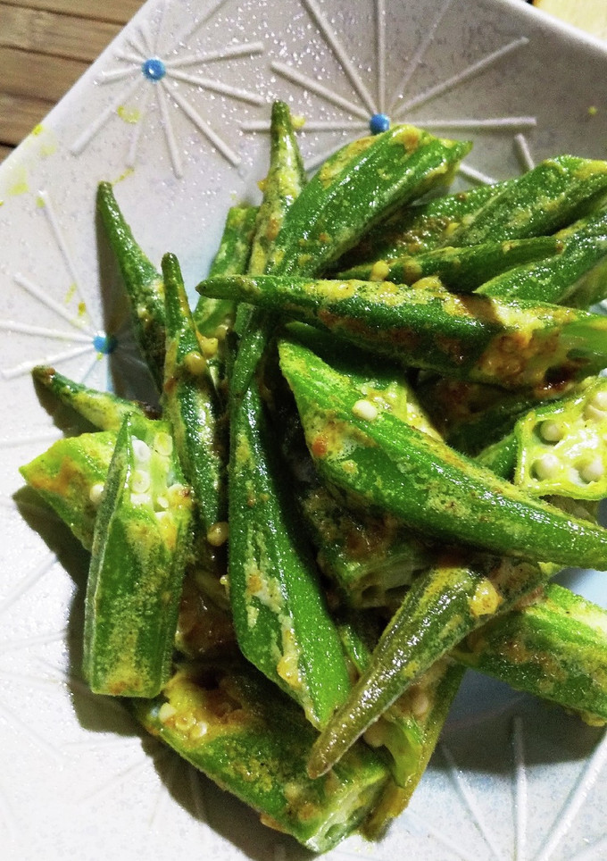 オクラのマヨカレー炒め-レシピのメイン写真