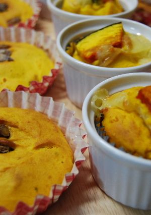 かぼちゃのカップケーキ★チーズと甘納豆-レシピのメイン写真