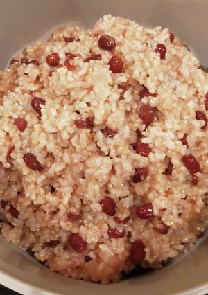 圧力鍋で小豆入り玄米を美味しく-レシピのメイン写真